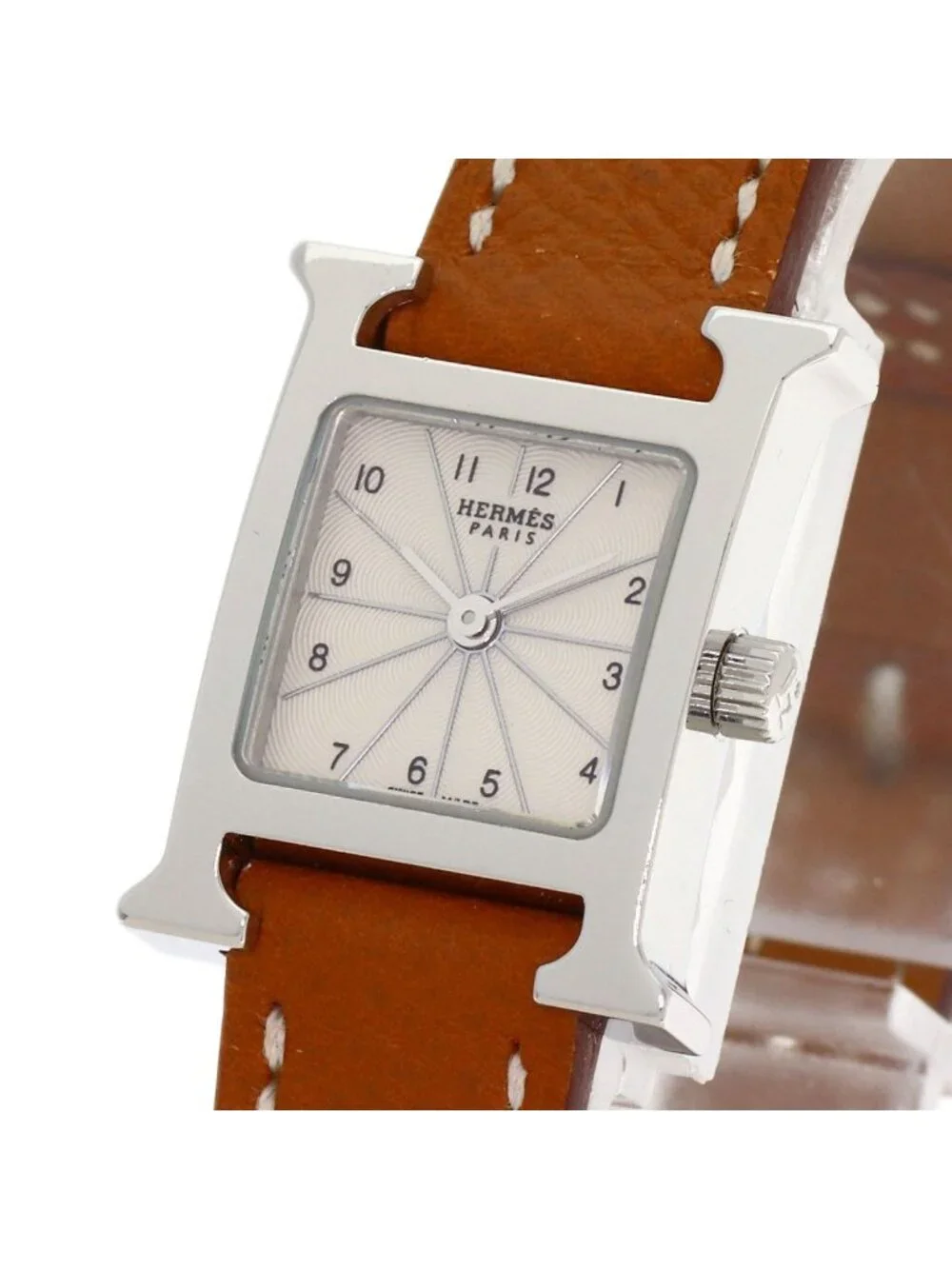 Hermes H Watch Mini SS Leather
